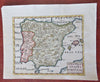 Spain & Portugal Madrid Lisbon Pamplona Barcelona Seville 1749 engraved map