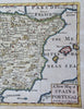 Spain & Portugal Madrid Lisbon Pamplona Barcelona Seville 1749 engraved map