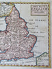 England & Wales United Kingdom London Cardiff York 1749 engraved map