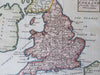 England & Wales United Kingdom London Cardiff York 1749 engraved map