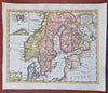 Scandinavia Sweden Norway Denmark Faroe Islands 1757 Jefferys engraved map