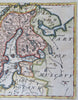 Scandinavia Sweden Norway Denmark Finland Baltic Sea 1749 engraved map