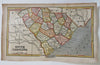 South Carolina Charleston Columbia 1853 scarce hand colored cerographic map