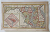 Maryland Washington D.C. Baltimore 1853 scarce hand colored cerographic map