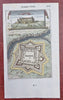 Fereirre Portugal Fortified City Star Forts 1672 Mallet miniature print