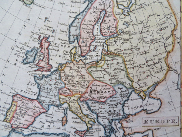 Europe Ottoman Empire Austria-Hungary Poland Scandinavia France Germany 1805 map