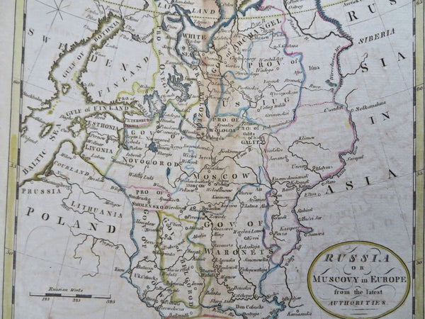 Russia Muscovy in Europe Philadelphia Longitude c.1800 Payne Map