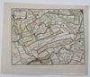 Montfoort Utrecht Holland Netherlands c. 1770 Gravius old antique color map