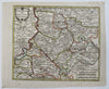 Zutphen Holland Netherlands Gelderland Geldria c. 1770 Gravius old color map