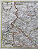 Zutphen Holland Netherlands Gelderland Geldria c. 1770 Gravius old color map