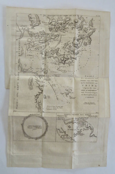 Chusan Zhoushan Zhejiang Province China Shanghai 1799 Allart Dutch coast map