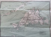 Martha's Vineyard Massachusetts Tourist Summer Vacation Brochure c. 1920's map