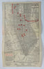 New York City Knott Hotels Tourist Brochure c. 1930's Deco era city plan map