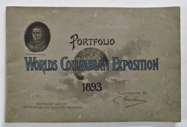 Chicago World's Fair 1893 Columbian Exhibition Tourist chromo color souvenir bk