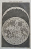 Lunar Surface Full Moon Sea of Tranquility Telescope Views 1832 Lot x 2 prints