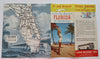 Florida Greyhound Bus Travel Brochure Sightseeing c. 1950's brochure & map