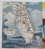 Florida Greyhound Bus Travel Brochure Sightseeing c. 1950's brochure & map