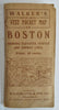 Boston Massachusetts City Plan Subway Elevated Rail c. 1910 pocket folding map