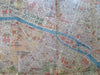 Paris City Plan Bon Marche Tourist Souvenir c. 1890's large folding map