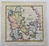 Denmark Copenhagen Arhus Sjaelland Jylland Fyn 1790 Trusler engraved map