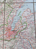 Switzerland Country Map c. 1920 huge four sheet linen backed Map