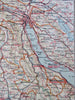 Switzerland Country Map c. 1920 huge four sheet linen backed Map