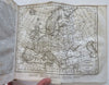 Vosgien's Universal Geographical Dictionary 1854 book w/6 continent maps & coins