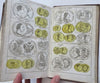 Vosgien's Universal Geographical Dictionary 1854 book w/6 continent maps & coins