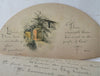 novelty Fan shaped book color pics 1890 In Quiet Resting Places Christian Prayer