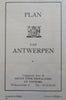 Antwerp Belgium Schelde River c. 1960 Vintage Tourist Sightseeing City Plan