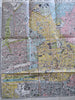 Brussels Belgium Bruxelles c. 1920 de Lange large folding city plan map