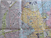 Brussels Belgium Bruxelles c. 1920 de Lange large folding city plan map