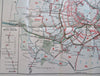 Vienna Austria Tourist travel bus & tram lines Map 1926 City Plan