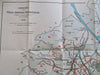 Vienna Austria Tourist travel bus & tram lines Map 1926 City Plan