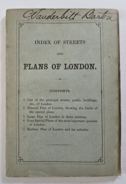 London Street Index & detailed color folding maps 1900 pocket travel guide