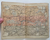 London Street Index & detailed color folding maps 1900 pocket travel guide