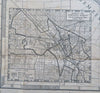 Utrecht Netherlands Tourist City Plan w/ Advertising c. 1900 scarce large map