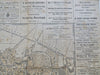 Utrecht Netherlands Tourist City Plan w/ Advertising c. 1900 scarce large map