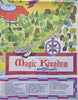 Disney World Magic Kingdom c. 1972-4 cartoon pictorial park map Tourist Souvenir