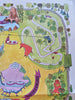 Disney World Magic Kingdom c. 1972-4 cartoon pictorial park map Tourist Souvenir