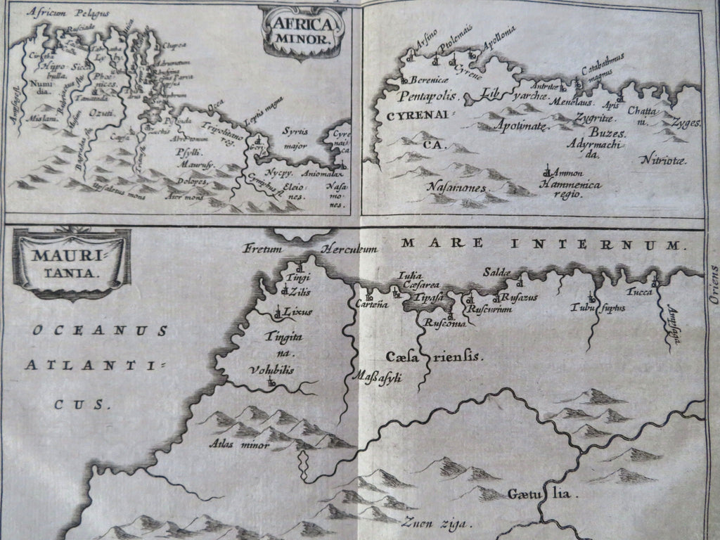 North Africa Mauritania Morocco Algeria Tripoli 1656 Jansen engraved map