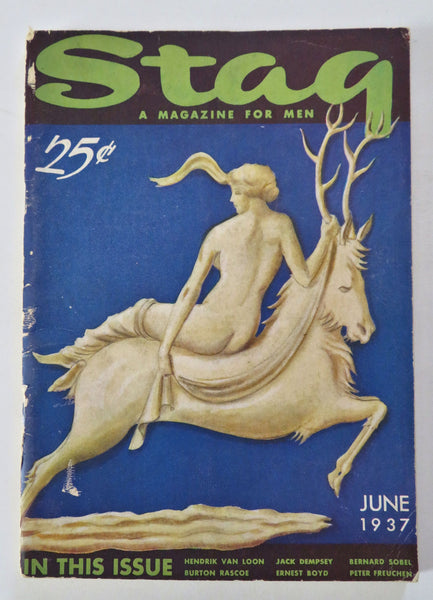 Stag Magazine 1937 Vol. 1 #1 rare Men's Magazine June cartoons photos periodical