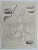 Baltic Sea Scandinavia Kronstadt Denmark Sweden Finland 1855 decorative map