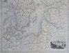 Baltic Sea Scandinavia Kronstadt Denmark Sweden Finland 1855 decorative map