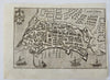 Ancona Italy City Plan Fortifications 1629 Bertelli detailed rare map