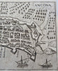 Ancona Italy City Plan Fortifications 1629 Bertelli detailed rare map