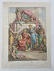 Allegorical Continents Europa Africa America Asia 1745 engraved frontis print