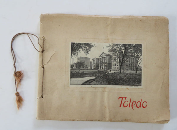 Toledo Ohio Tourist Souvenir Street Scenes c. 1900 Albertype pictorial album