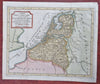 United Provinces Low Countries Netherlands Belgium 1786 Laporte miniature map