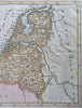 United Provinces Low Countries Netherlands Belgium 1786 Laporte miniature map